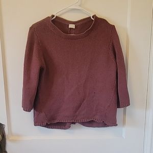 Medium brown poetry 3/4 sleeve sweater